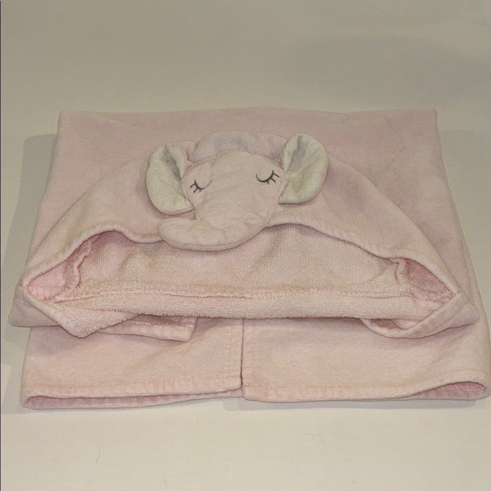 Pink Elephant Hooded Blanket